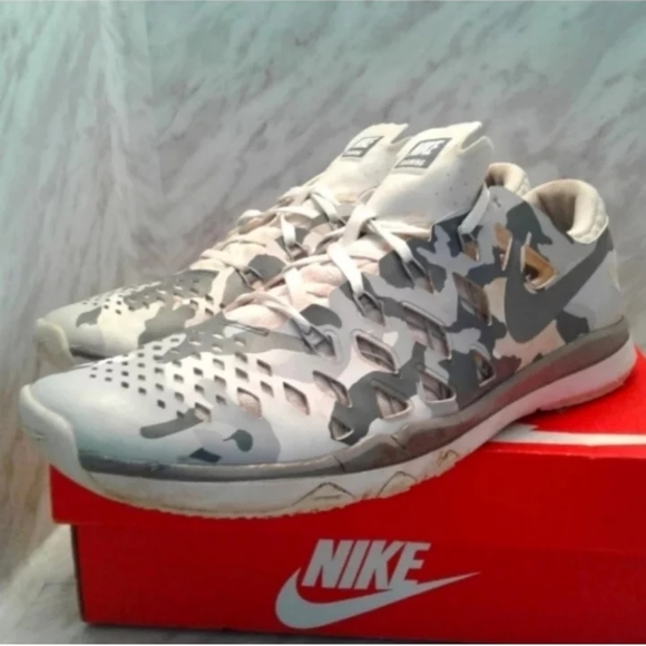 Nike Train Speed 4 Summit White Cool Gray camo mens size 14 gym 843937-101 shoes - Picture 4 of 8